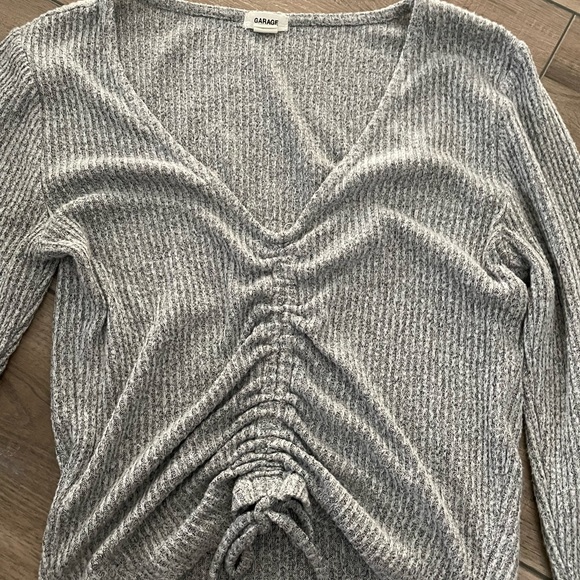 Garage Tie Up Cropped Long Sleeve - Picture 2 of 4